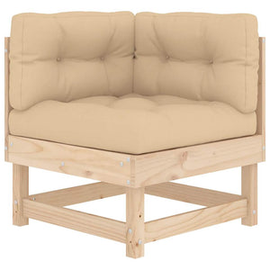 Canapés d'angle vidaXL avec coussins 2 pcs Bois de pin massif