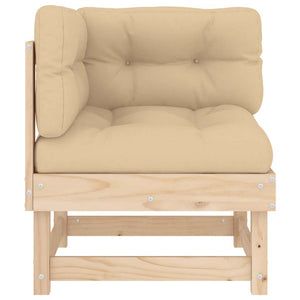 Canapés d'angle vidaXL avec coussins 2 pcs Bois de pin massif