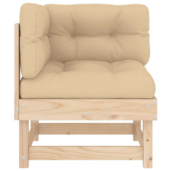 Canapés d'angle vidaXL avec coussins 2 pcs Bois de pin massif