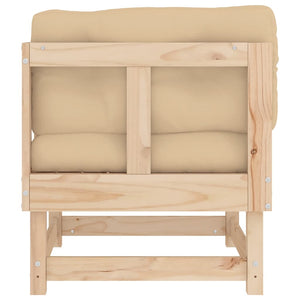 Canapés d'angle vidaXL avec coussins 2 pcs Bois de pin massif