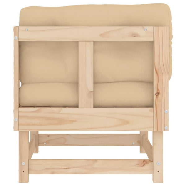 Canapés d'angle vidaXL avec coussins 2 pcs Bois de pin massif