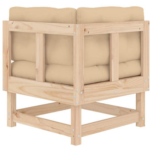 Canapés d'angle vidaXL avec coussins 2 pcs Bois de pin massif