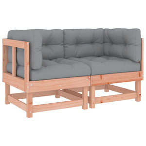 Ecksofas Douglasie Massivholz mit Kissen, 2er-Set