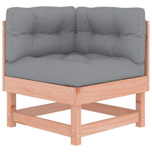 Ecksofas Douglasie Massivholz mit Kissen, 2er-Set