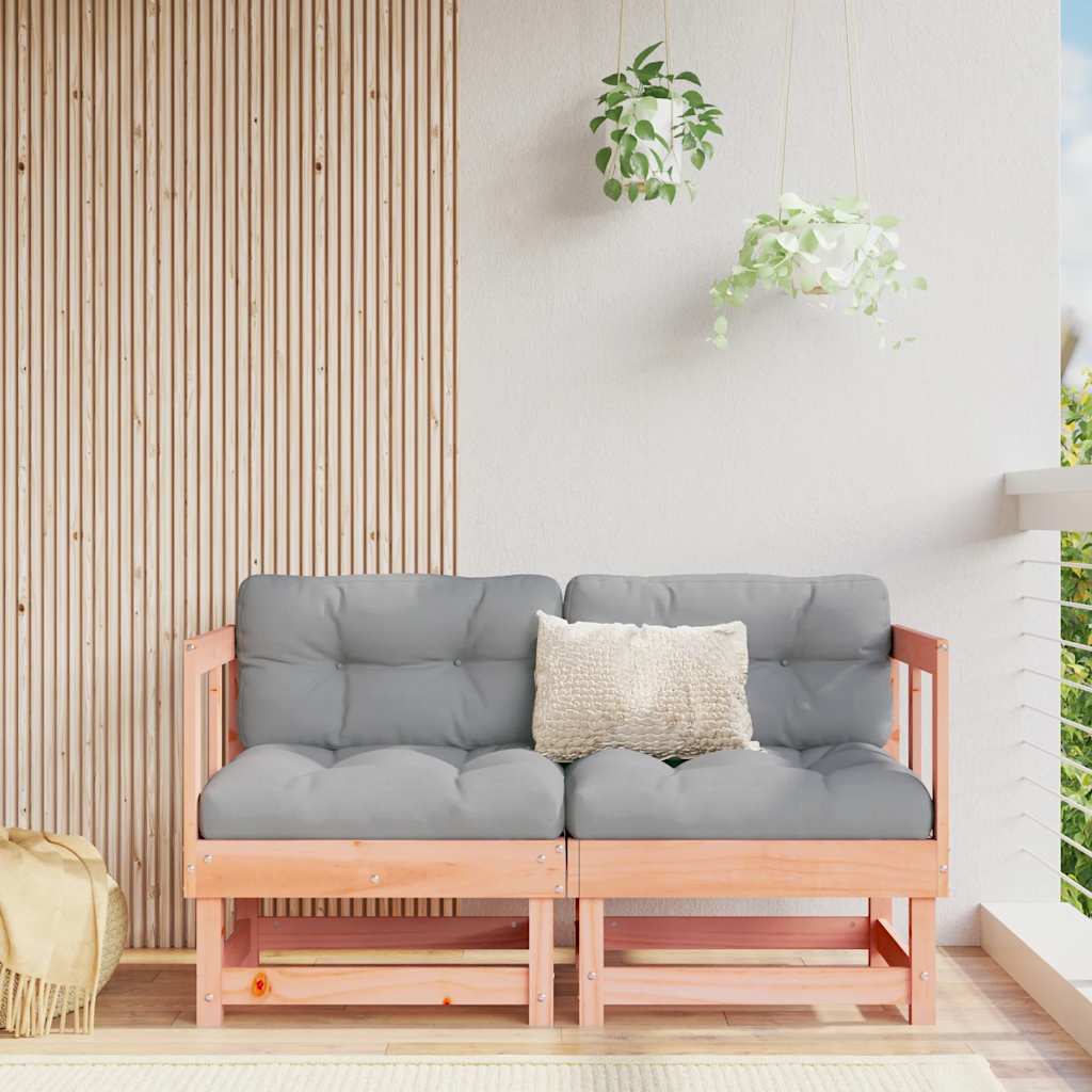 Ecksofas Douglasie Massivholz mit Kissen, 2er-Set