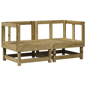 vidaXL Canapés d'angle avec coussins 2 pcs. Bois de pin imprégné