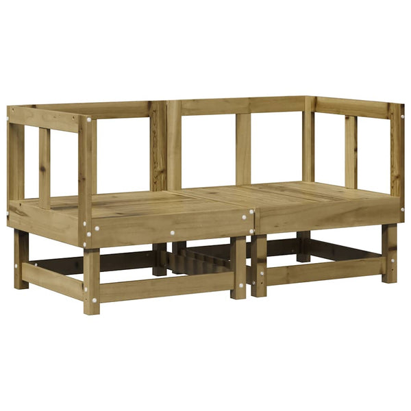 vidaXL Canapés d'angle avec coussins 2 pcs. Bois de pin imprégné