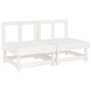 Weiße Kiefer Mittelsofas mit Kissen, 2er Set