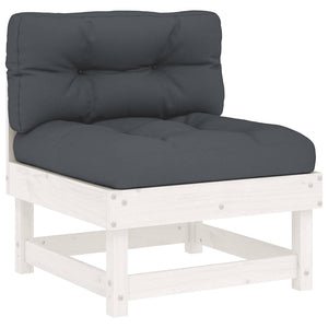 Weiße Kiefer Mittelsofas mit Kissen, 2er Set
