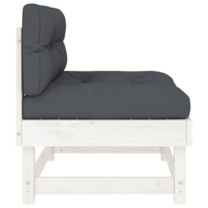 Weiße Kiefer Mittelsofas mit Kissen, 2er Set