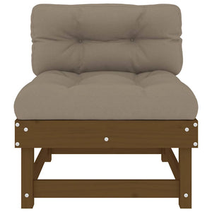 Mittelsofas Honigbraun Kiefer mit Kissen 2er-Set