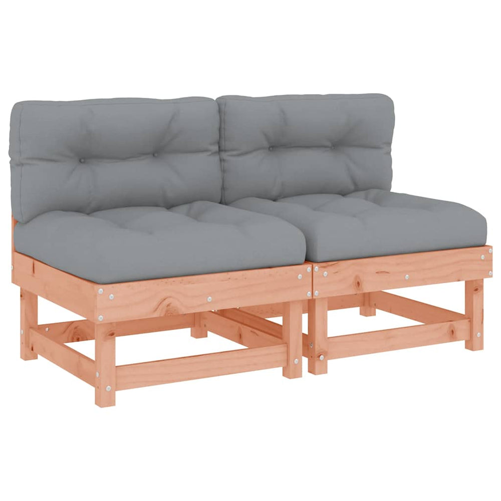 vidaXL Canapés centraux avec coussins 2 pcs. Bois de douglas massif