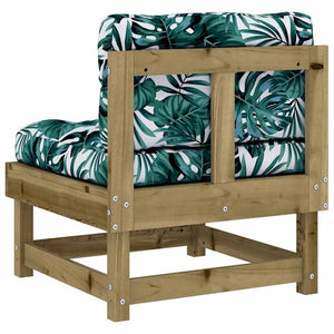 vidaXL Canapés centraux avec coussins 2 pcs. Bois de pin imprégné