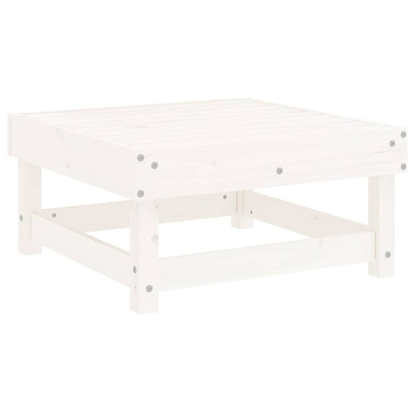 Gartenhocker mit Kissen, 2er Set, Kiefer Massivholz