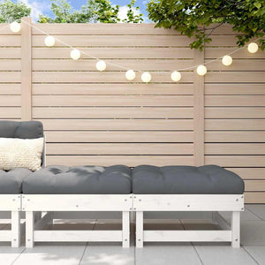 Gartenhocker mit Kissen, 2er Set, Kiefer Massivholz