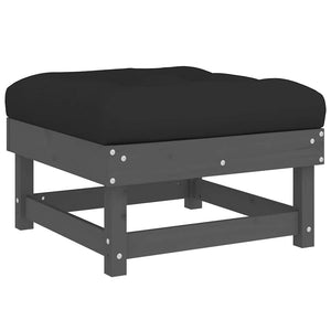 Gartenhocker mit Kissen, 2er Set