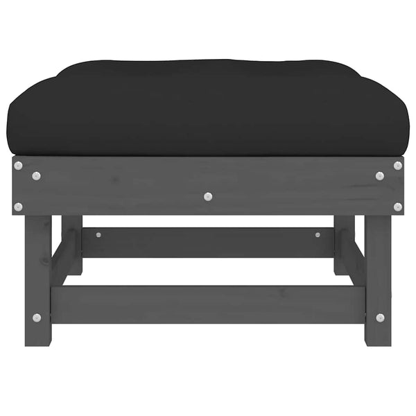Gartenhocker mit Kissen, 2er Set