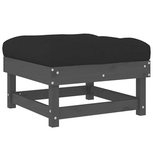 Gartenhocker mit Kissen, 2er Set
