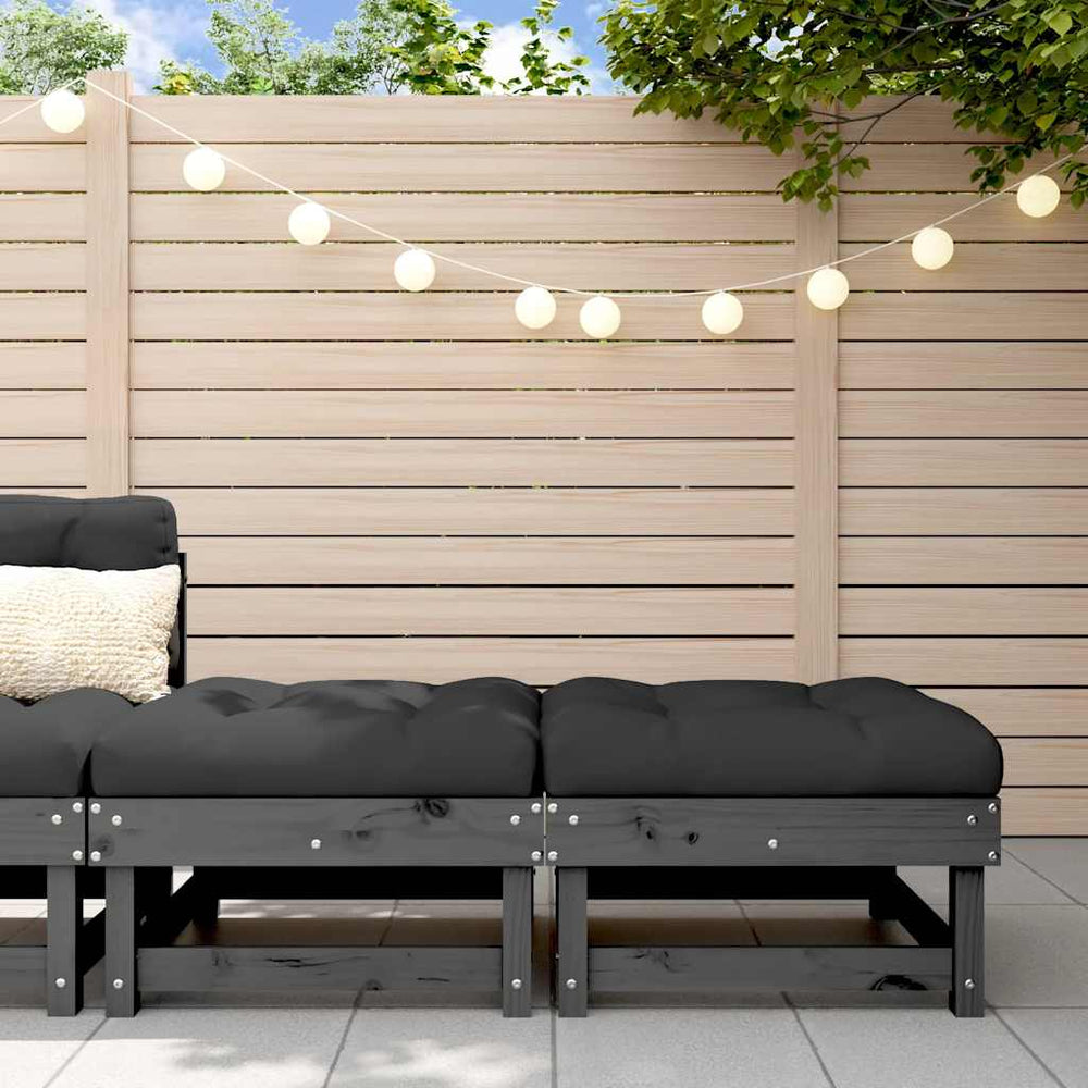 Gartenhocker mit Kissen, 2er Set