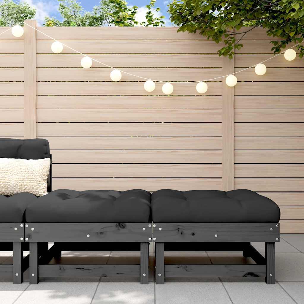 Gartenhocker mit Kissen, 2er Set