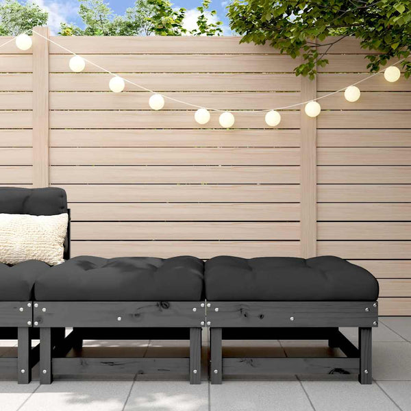 Gartenhocker mit Kissen, 2er Set