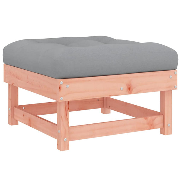 Gartenhocker mit Kissen, 2er Set Douglasie
