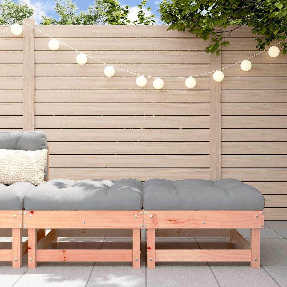 Gartenhocker mit Kissen, 2er Set Douglasie
