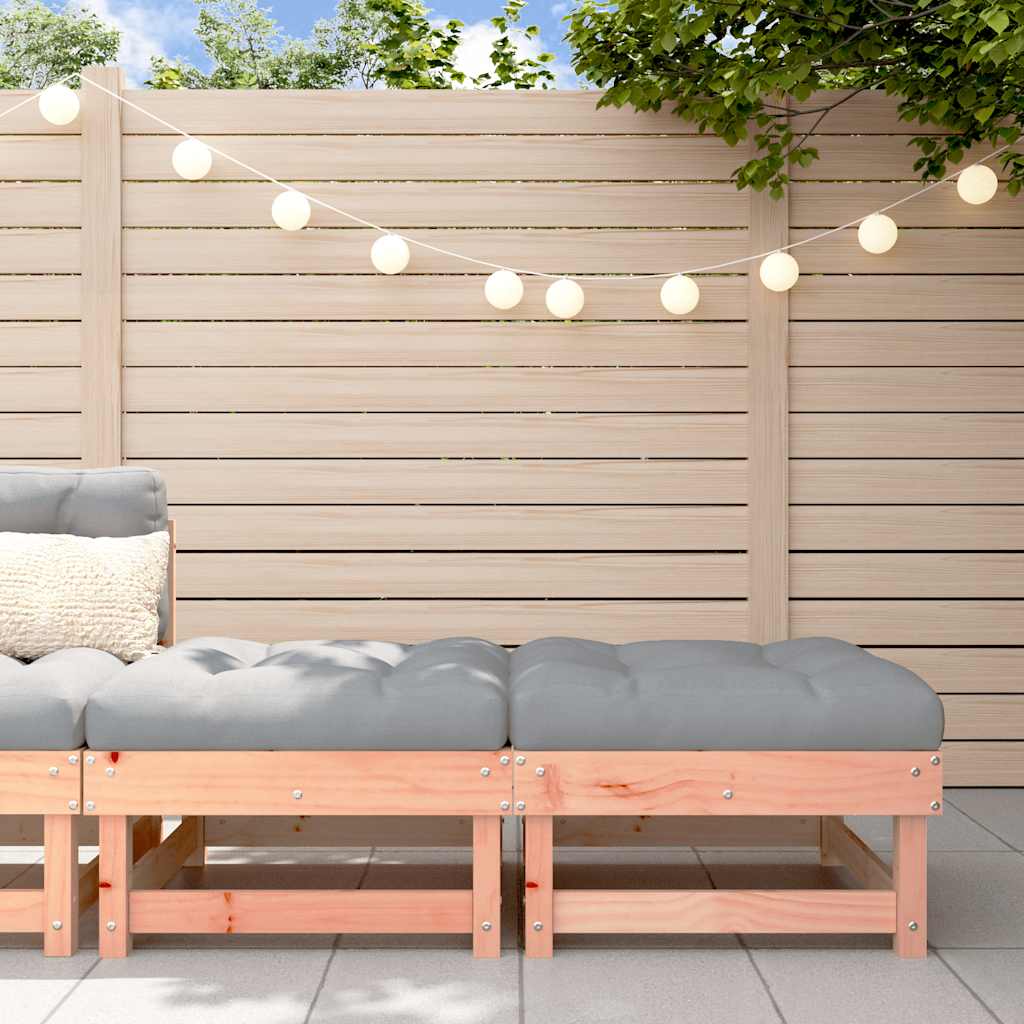 Gartenhocker mit Kissen, 2er Set Douglasie