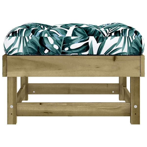 Gartenhocker mit Kissen, 2er Set