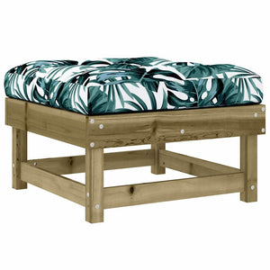Gartenhocker mit Kissen, 2er Set