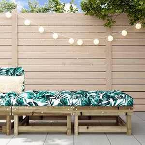 Gartenhocker mit Kissen, 2er Set