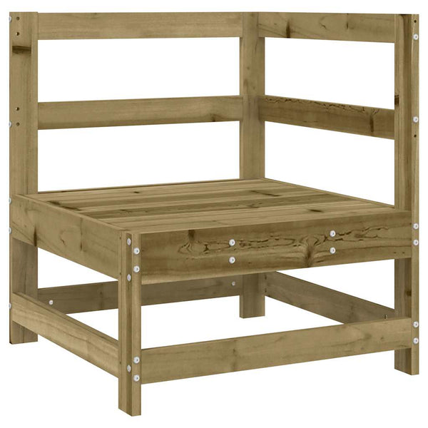 Canapé d'angle vidaXL avec coussins en pin imprégné