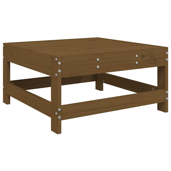 Gartenhocker Honigbraun mit Kissen