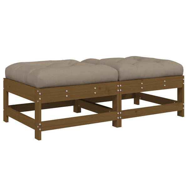 Gartenhocker mit Kissen, 2er Set