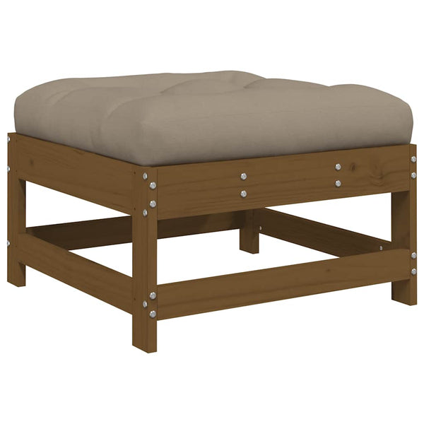 Gartenhocker mit Kissen, 2er Set