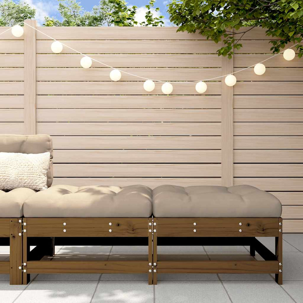 Gartenhocker mit Kissen, 2er Set