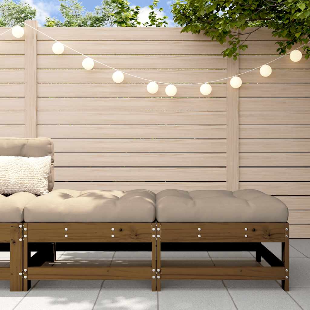 Gartenhocker mit Kissen, 2er Set