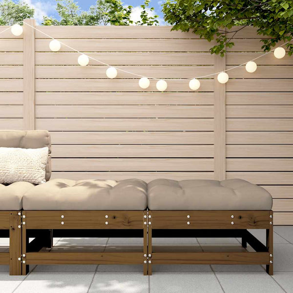 Gartenhocker mit Kissen, 2er Set