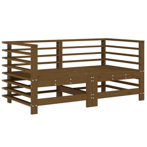 vidaXL Canapés d'angle avec coussins 2 pcs Bois de pin massif marron miel