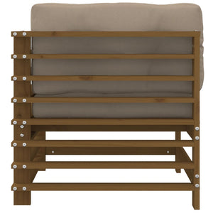 vidaXL Canapés d'angle avec coussins 2 pcs Bois de pin massif marron miel