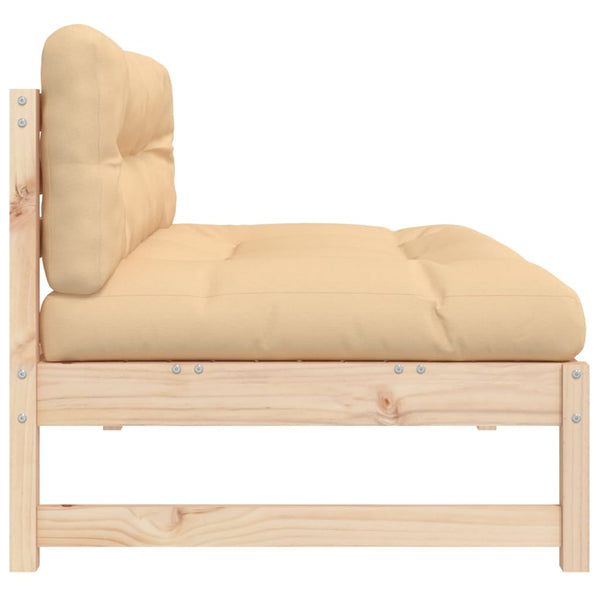 Gartensofa Mittelteil 120x80 cm Kiefer Massivholz