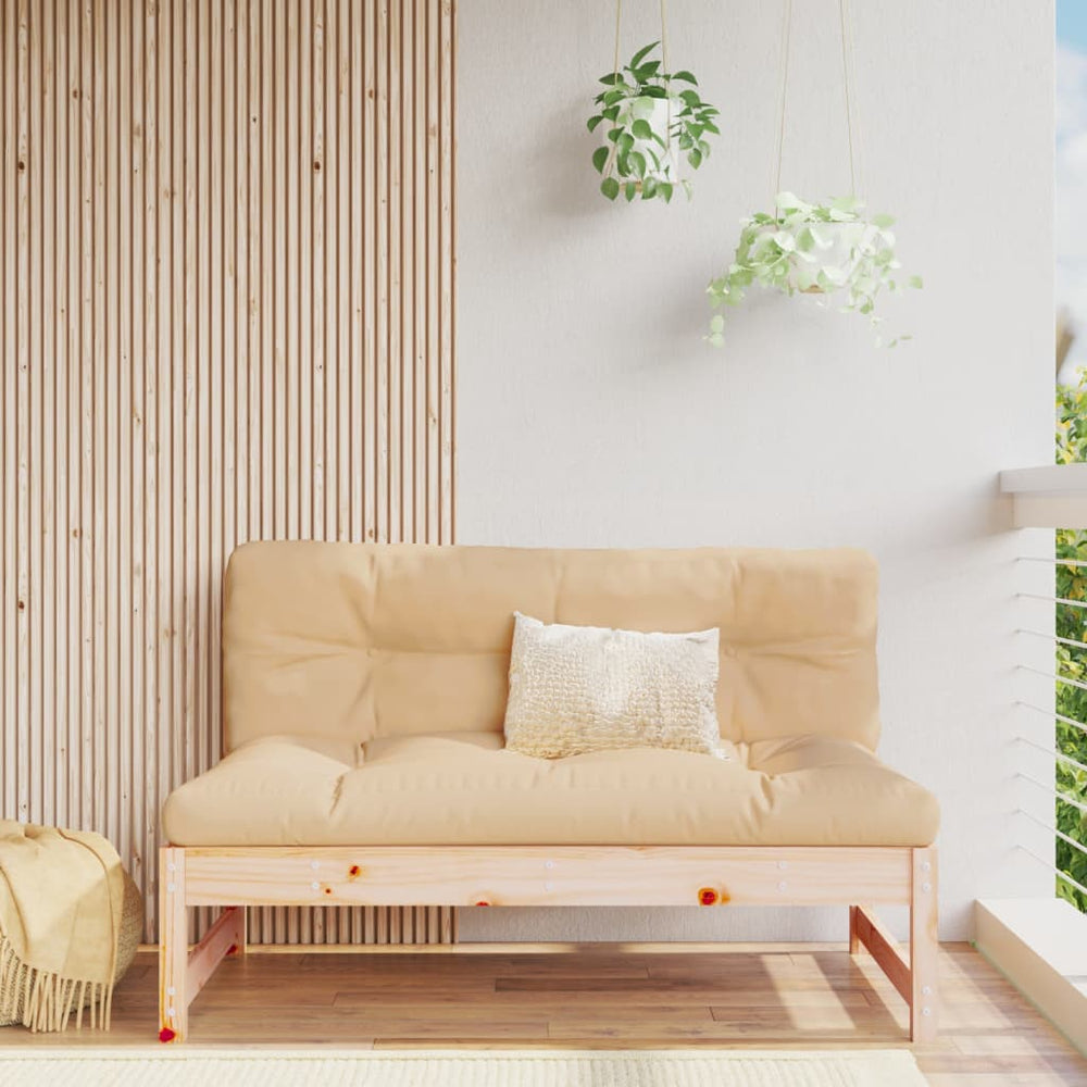 vidaXL Center Sofa 120x80 cm Solid Pine Wood