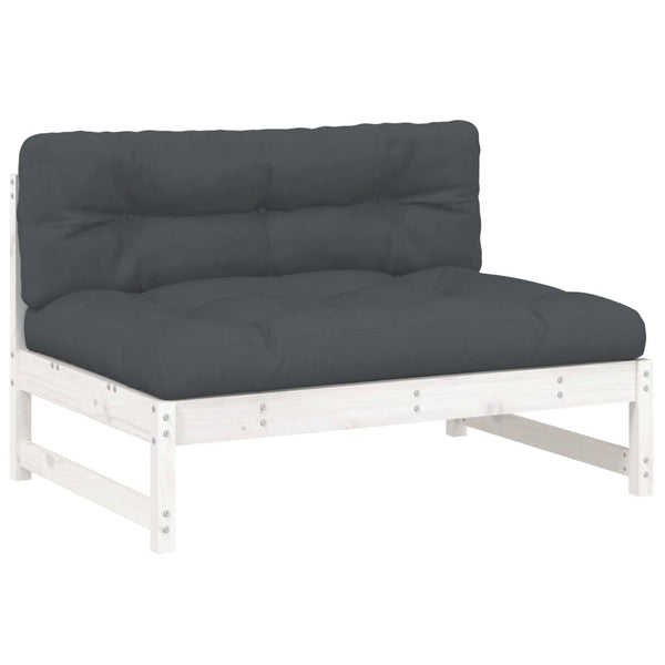Weißes Mittelsofa 120x80 cm Kiefer Massivholz