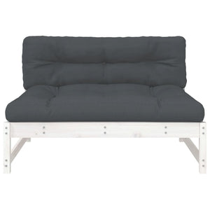 Weißes Mittelsofa 120x80 cm Kiefer Massivholz