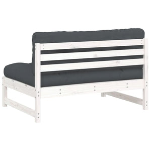 Weißes Mittelsofa 120x80 cm Kiefer Massivholz