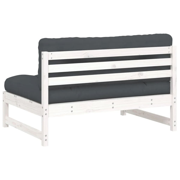 Weißes Mittelsofa 120x80 cm Kiefer Massivholz