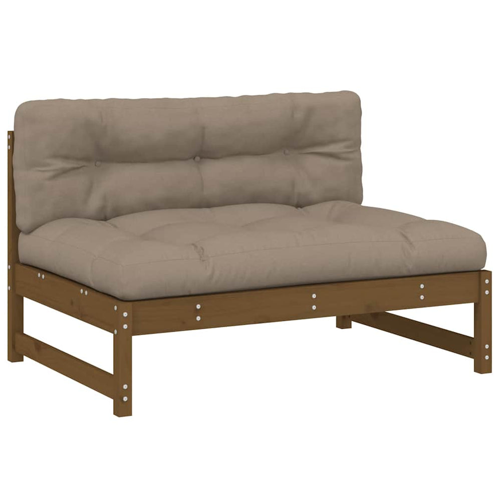 vidaXL Center Sofa Honey Brown 120x80 cm Solid Pine Wood