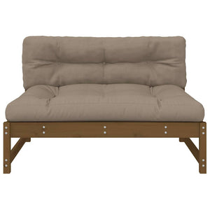 Honigbraunes Mittelsofa 120cm Kiefer Massivholz