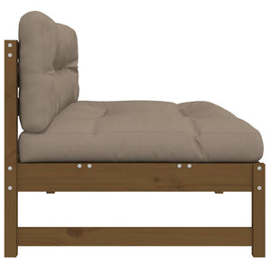 Honigbraunes Mittelsofa 120cm Kiefer Massivholz