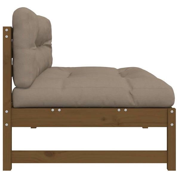 Honigbraunes Mittelsofa 120cm Kiefer Massivholz